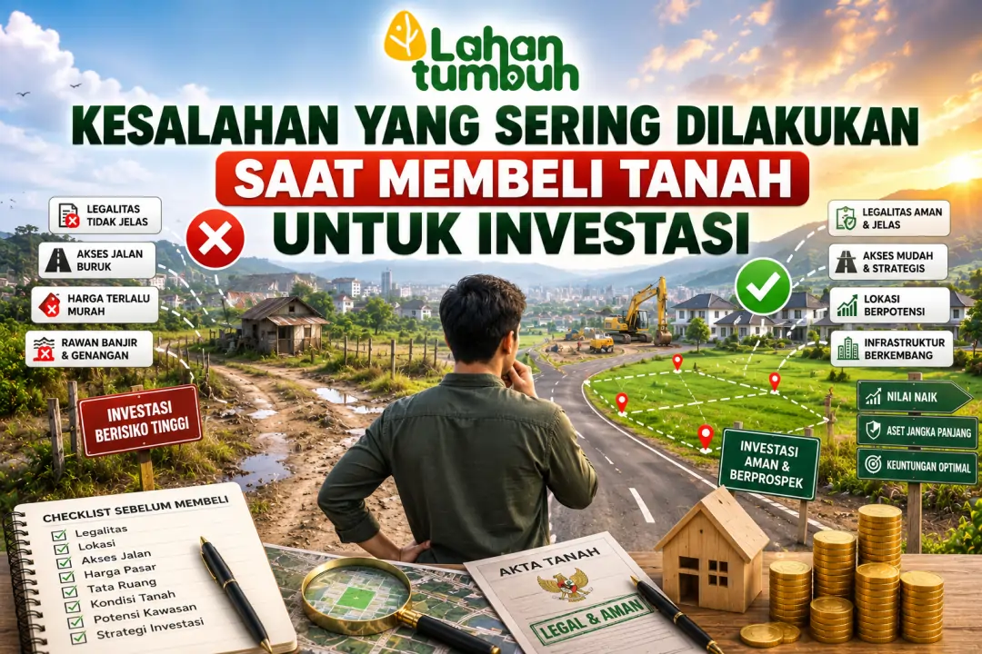 Kesalahan yang Sering Dilakukan Saat Membeli Tanah untuk Investasi Lahan Tumbuh